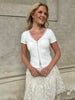 By Swan white romantic blouse