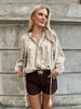 Azaka taupe boho blouse