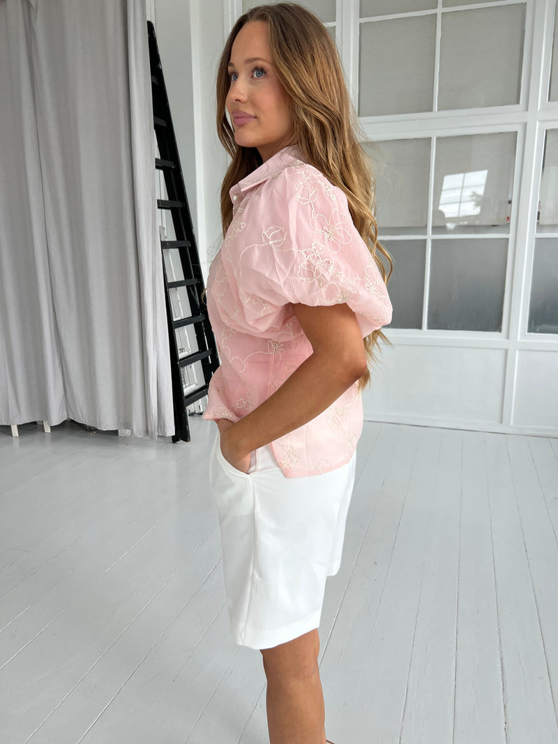 Azaka rose romantic blouse