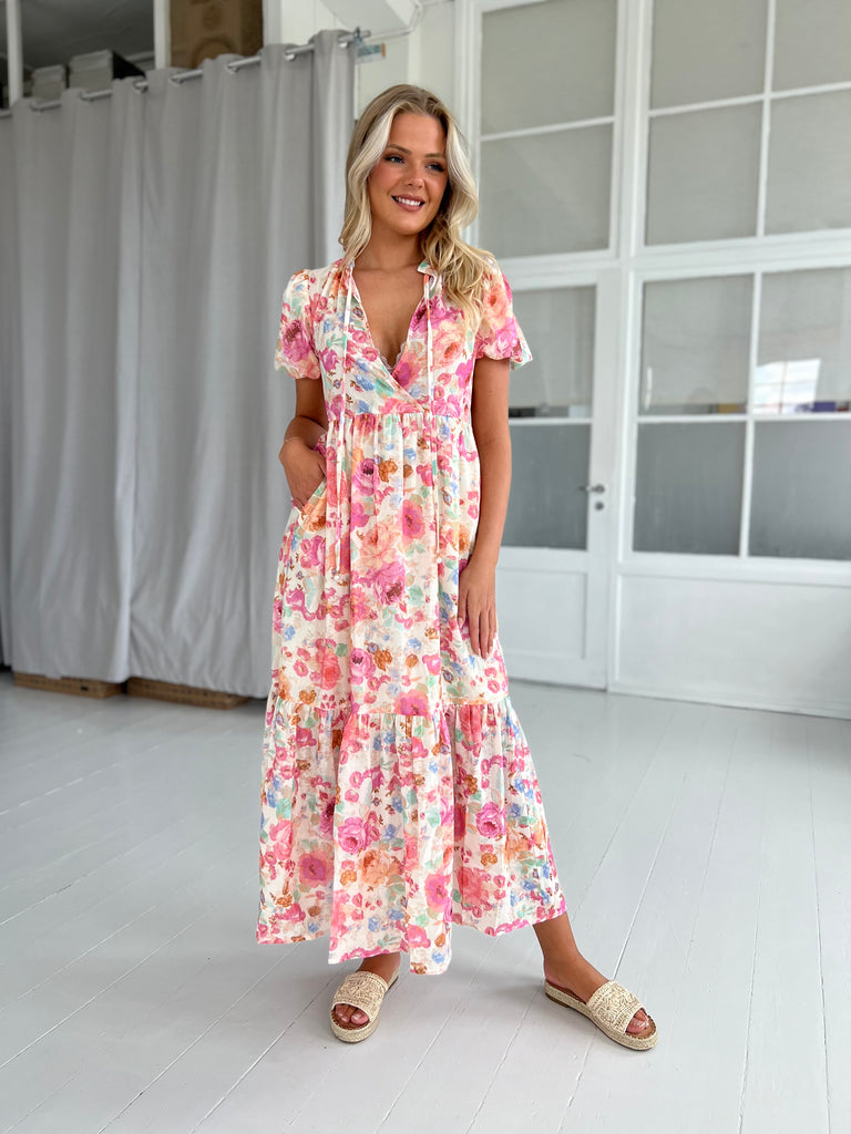 Flam rose flower dress-kjole-Åberg CPH-Åberg Copenhagen DK