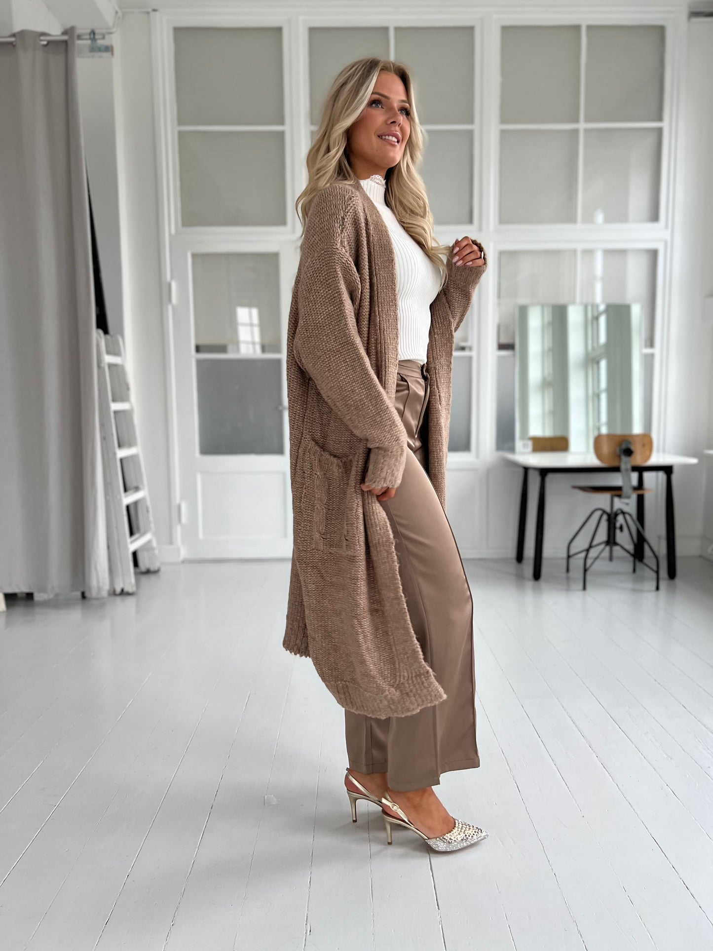 Azaka long knit cardigan (8923)