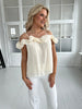 Elli creme satin top