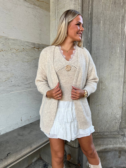 Azaka beige cardigan (5845)