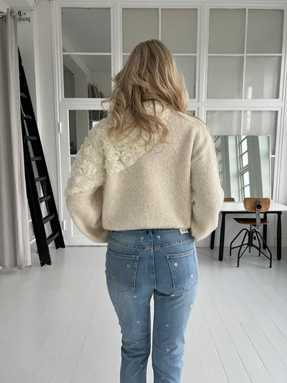 Fleur beige knit (303) fra webshoppen Aaberg Copenhagen