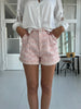 Elli white rosa boucle shorts