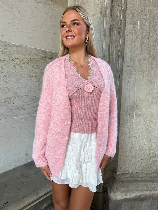 Azaka light pink cardigan (5845)