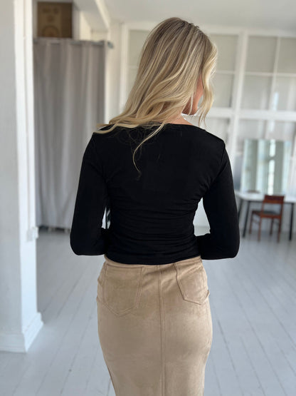 Nora black blouse-Bluse, top, bluser-Åberg CPH-Onesize-Åberg Copenhagen DK