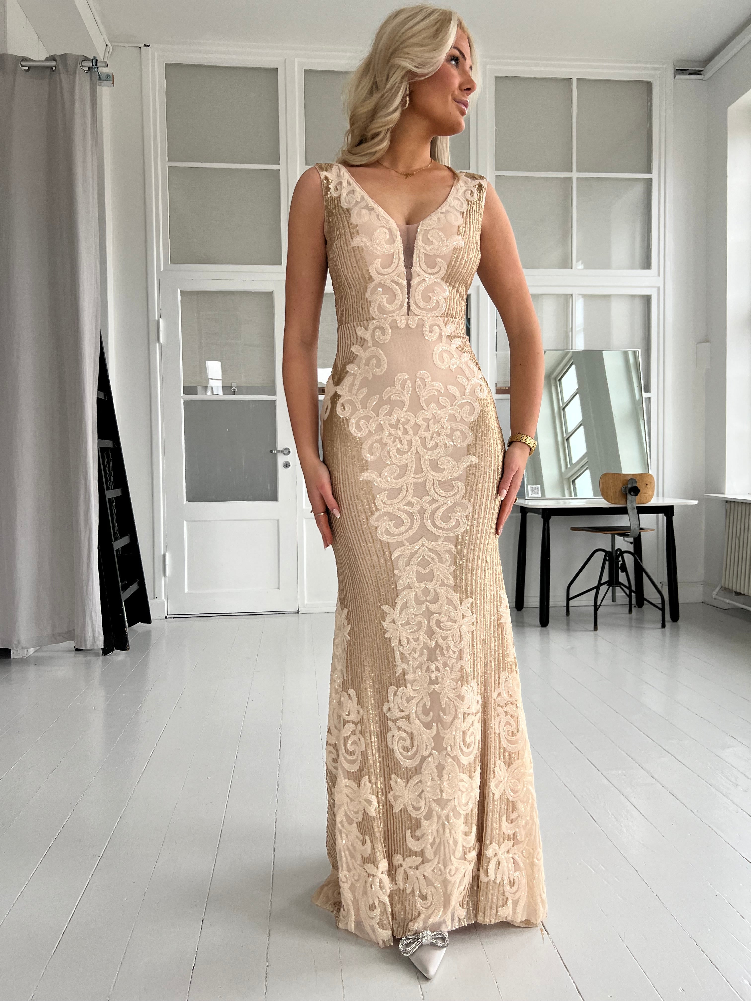 Soky long golden dress