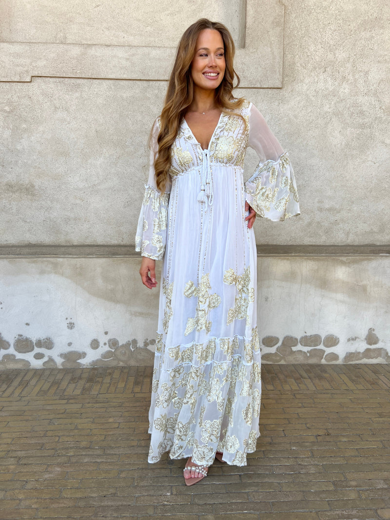 GD golden days white bohemian dress