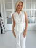 Elli white wrap blouse