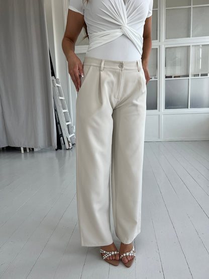 Eight Luxe cream trousers
