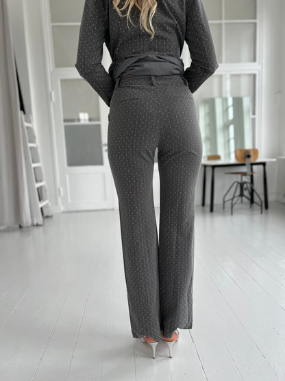 Eight Paris grey rhinestone pants (9404)