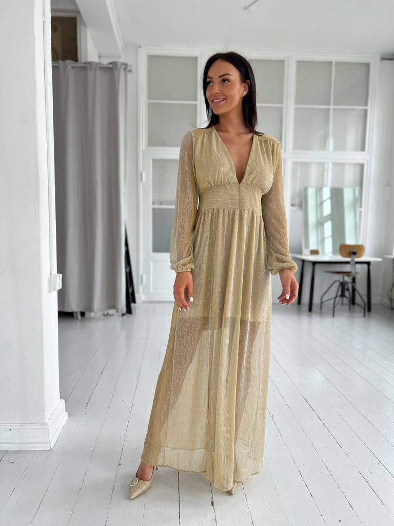 Ciao golden shimmer dress (5155)-kjoler-Åberg CPH-Åberg Copenhagen DK