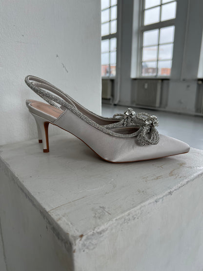 RandBe silver bow heels (611) fra webshoppen Aaberg Copenhagen