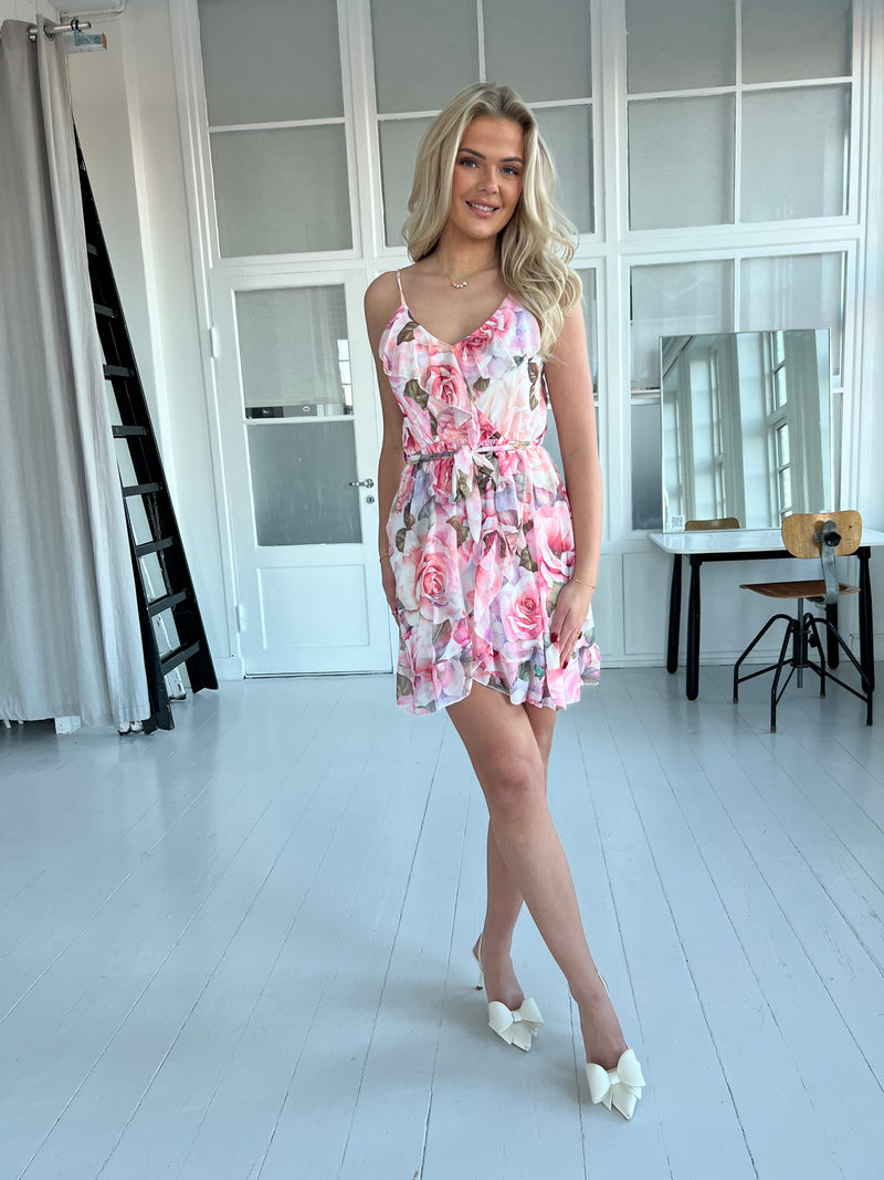 Estee short pink flower dress