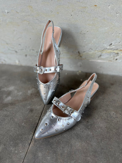 Joia studded silver ballerina (819)