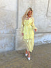 Flam yellow bloom dress
