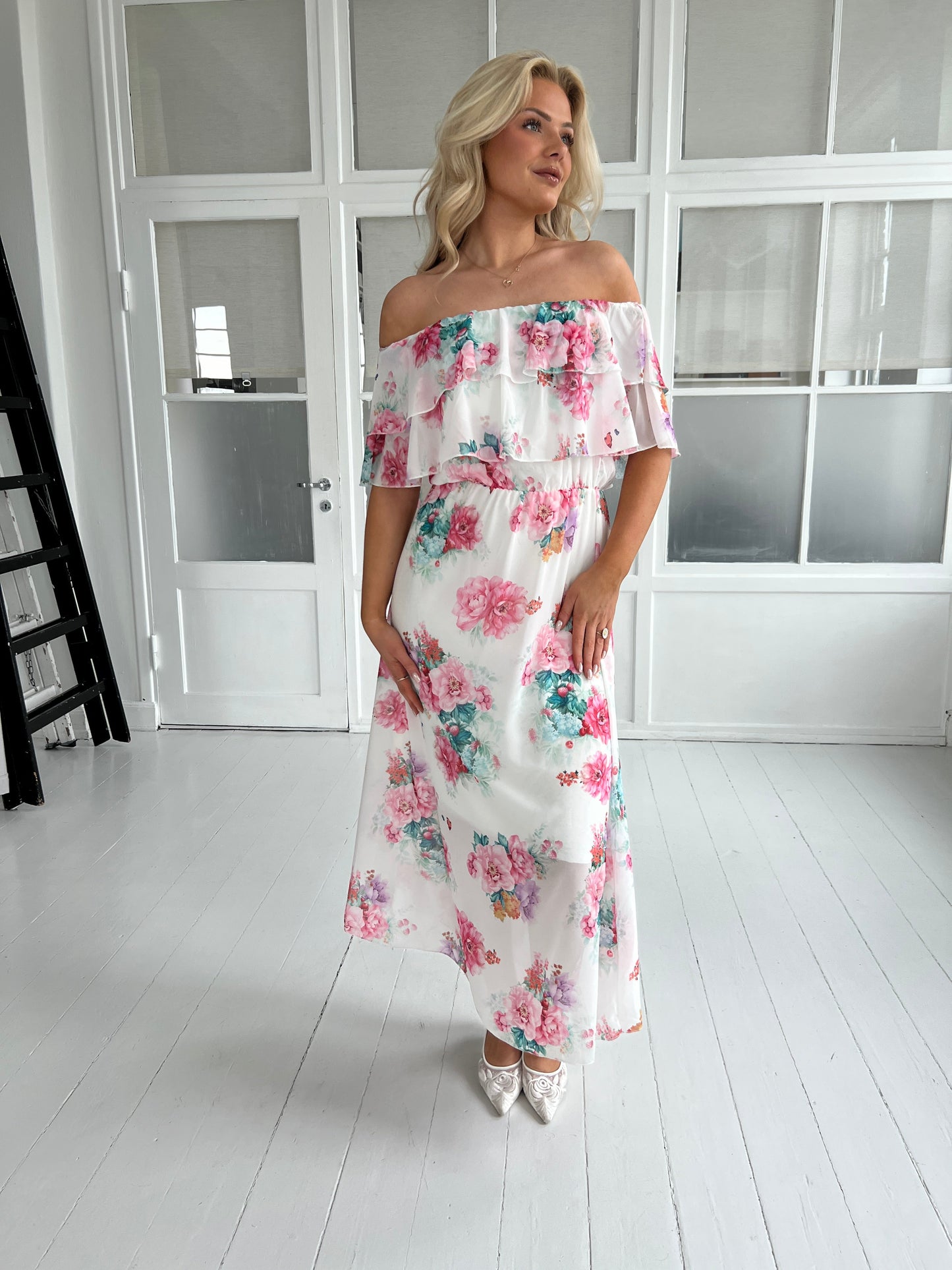 Estee Long white blossom dress