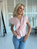 Elli White rosa satin blouse