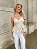 Estee beige ballon top