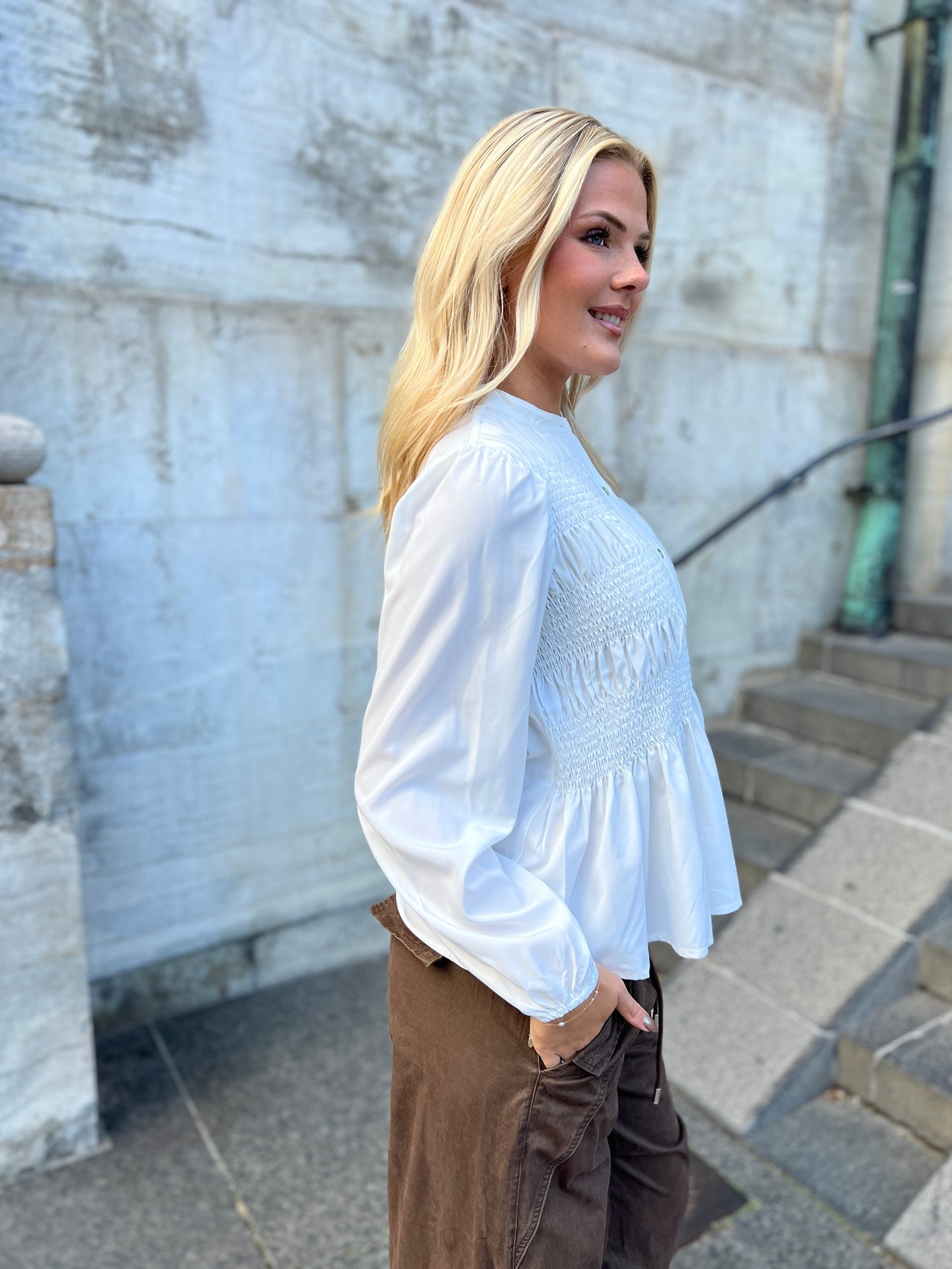 Continue skjorte -chloe smock white