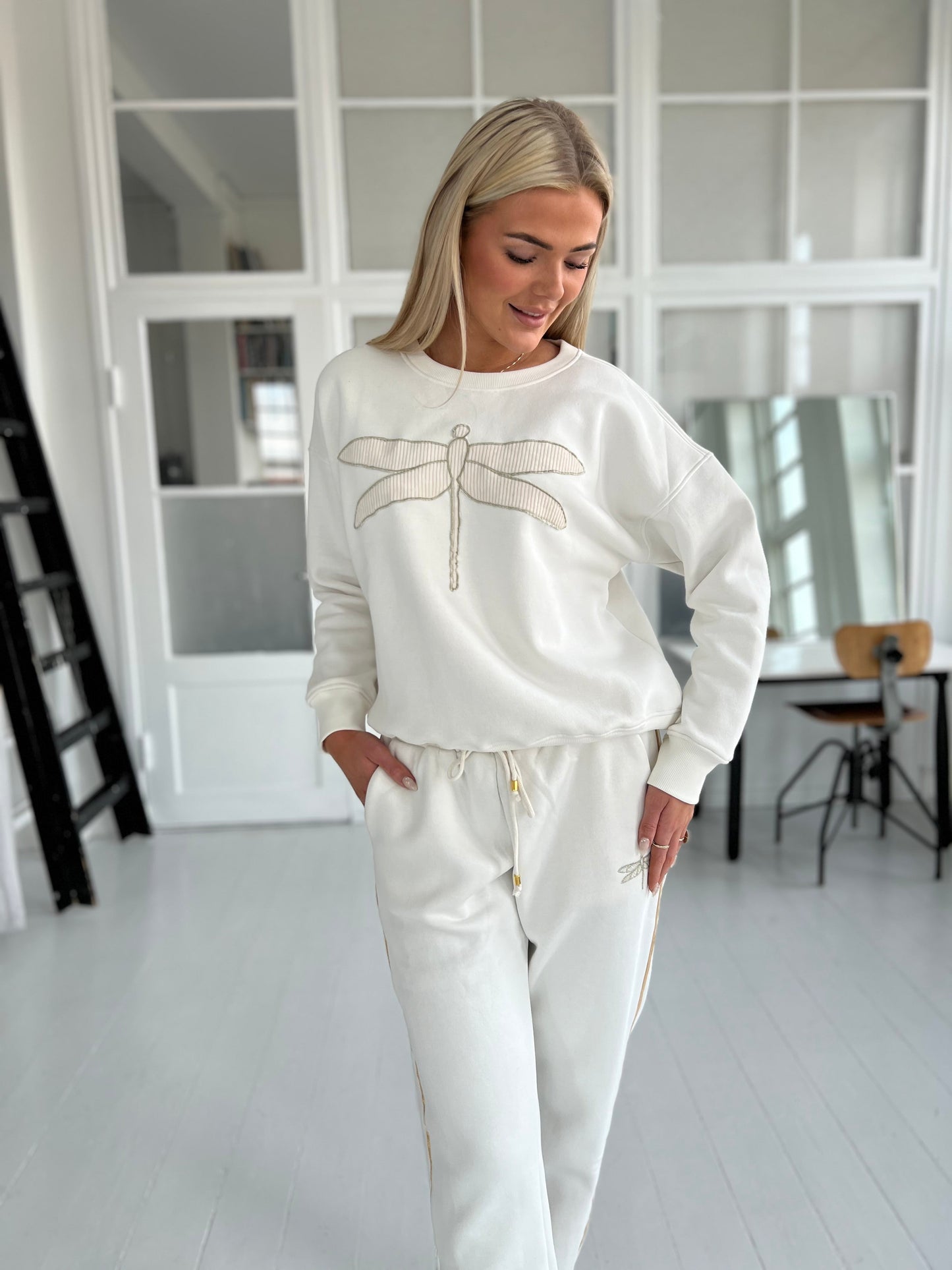 Gaspar roma off white sweatshirt (7323)