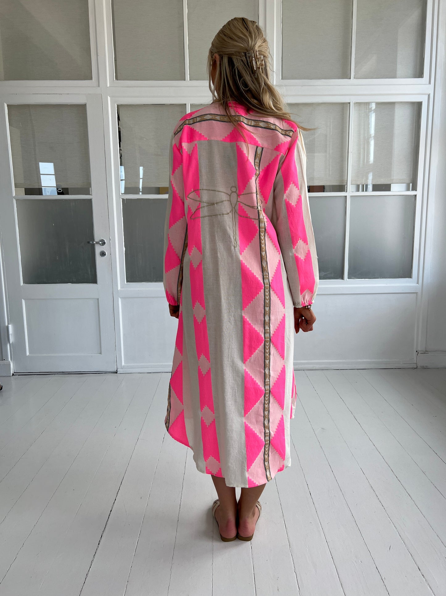 Gaspar Love print dress