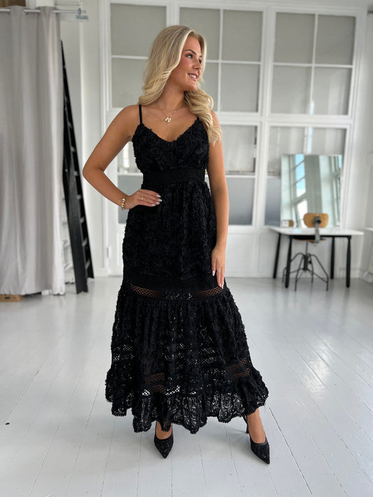 Flam black lace dress (8528)