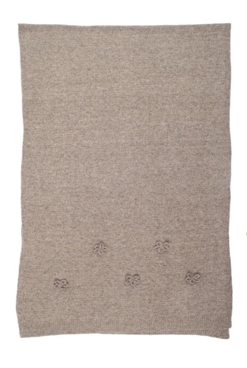 Alma taupe Bloom tørklæde - Aaberg DK