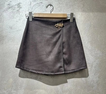 Amy suede wrap skort - Aaberg DK