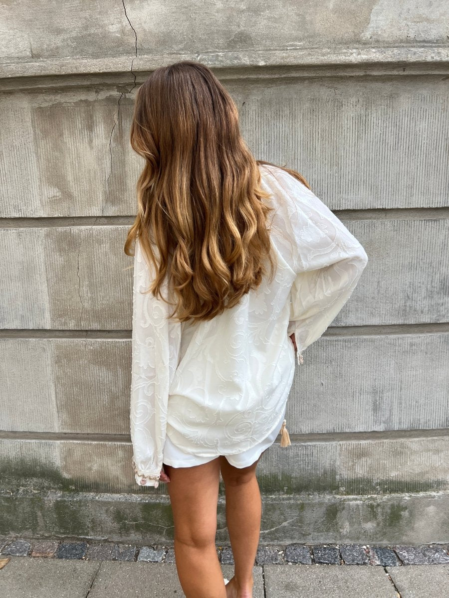 Azaka hvid boho blouse - Aaberg DK