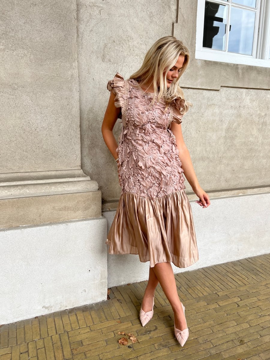 Azalea Taupe dress - Aaberg DK