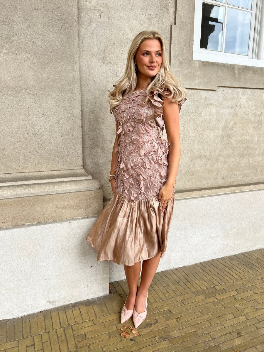 Azalea Taupe dress - Aaberg DK