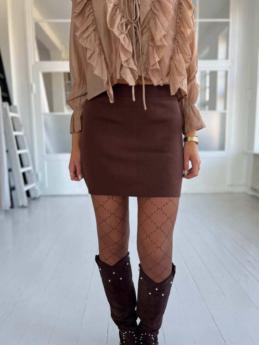 By Elsa dark brown skirt - Aaberg DK