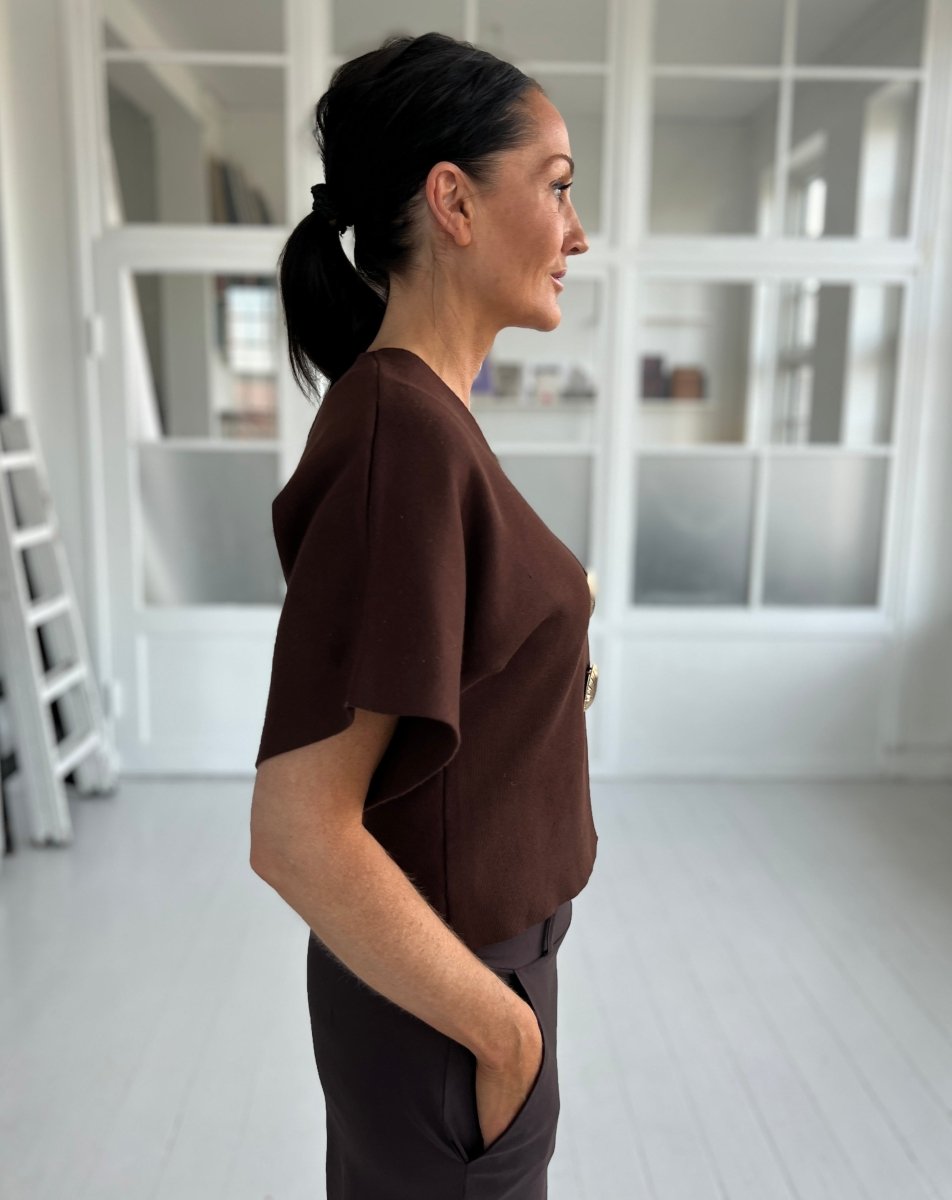 By Elsa dark brown vest - Aaberg DK