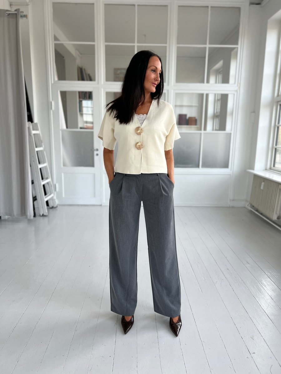 By Elsa light beige vest - Aaberg DK