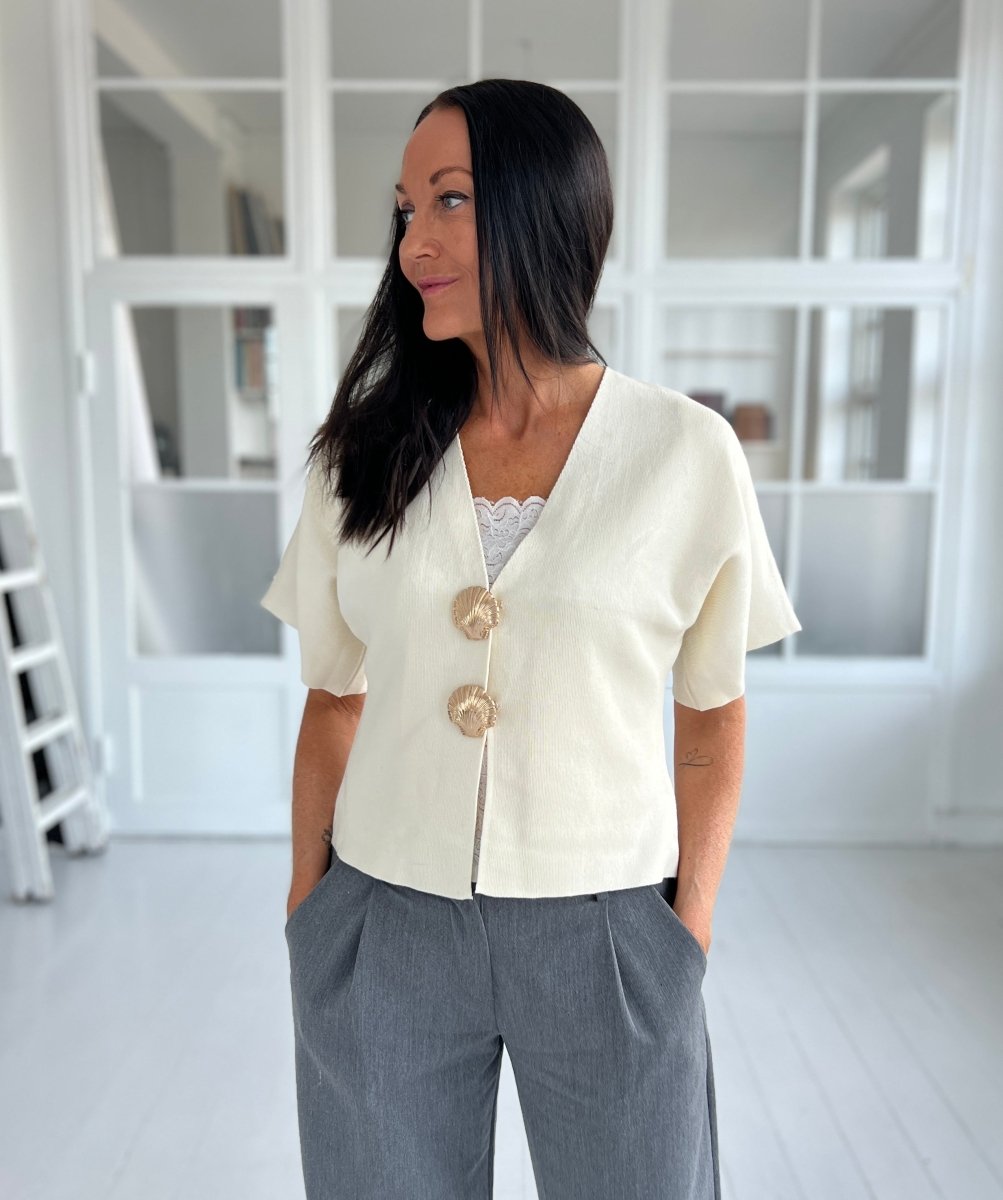 By Elsa light beige vest - Aaberg DK