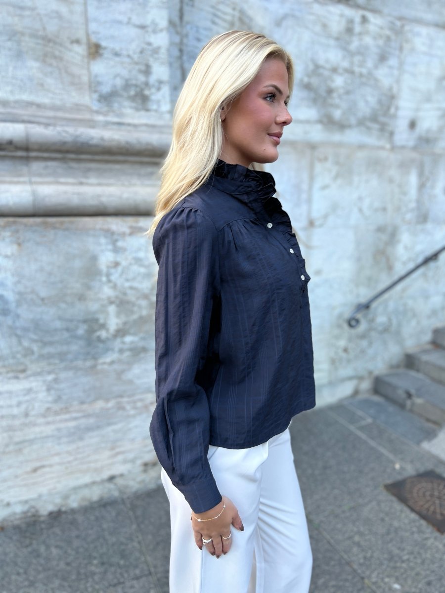 Continue - Skjorte - Ariana Navy blue - Aaberg DK