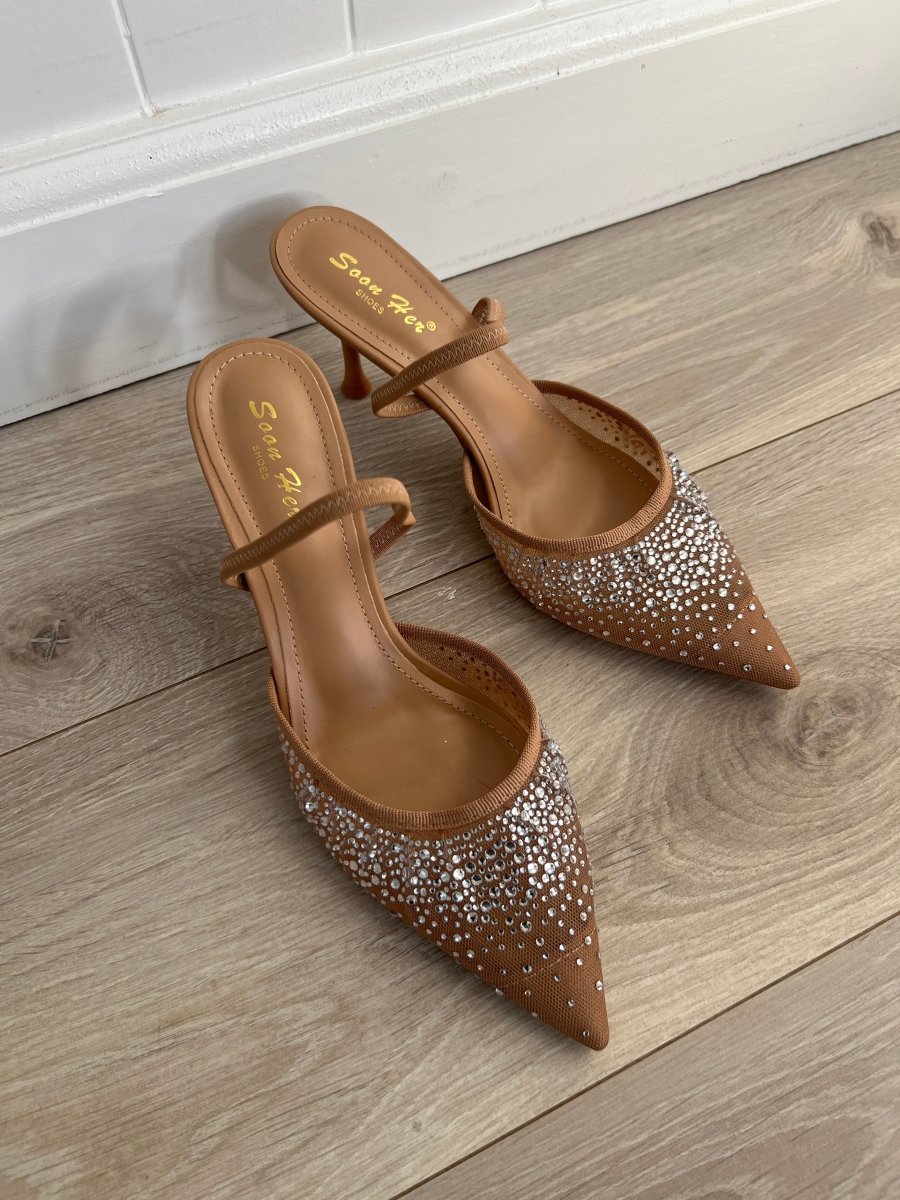 Divine beige slingback heel - Aaberg DK