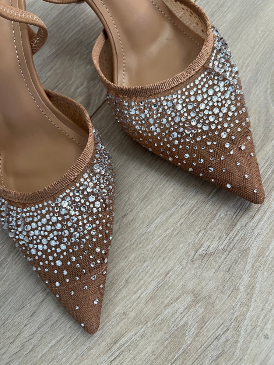 Divine beige slingback heel - Aaberg DK