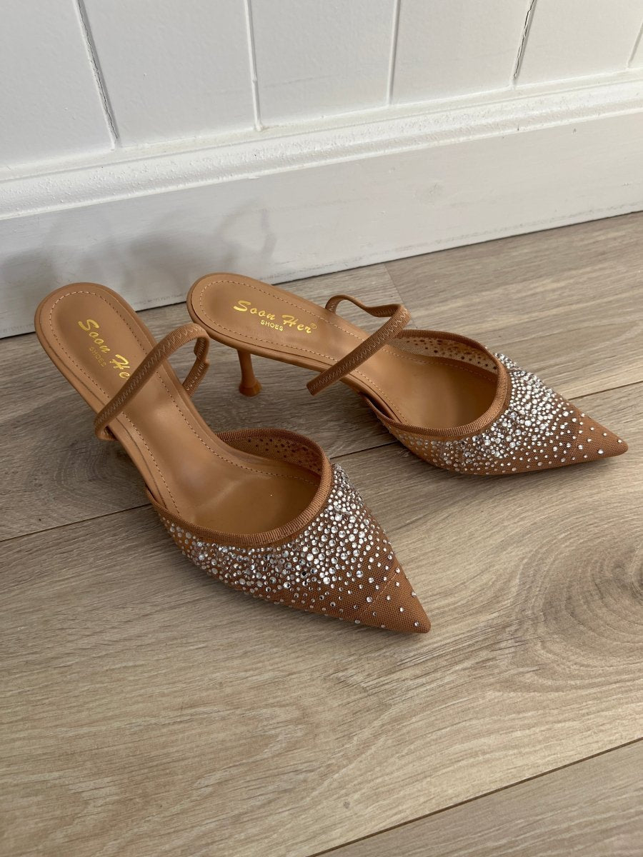 Divine beige slingback heel - Aaberg DK