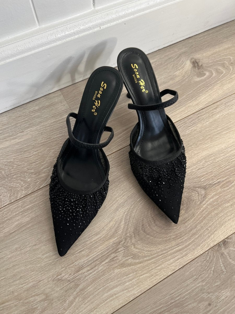 Divine black slingback heel - Aaberg DK