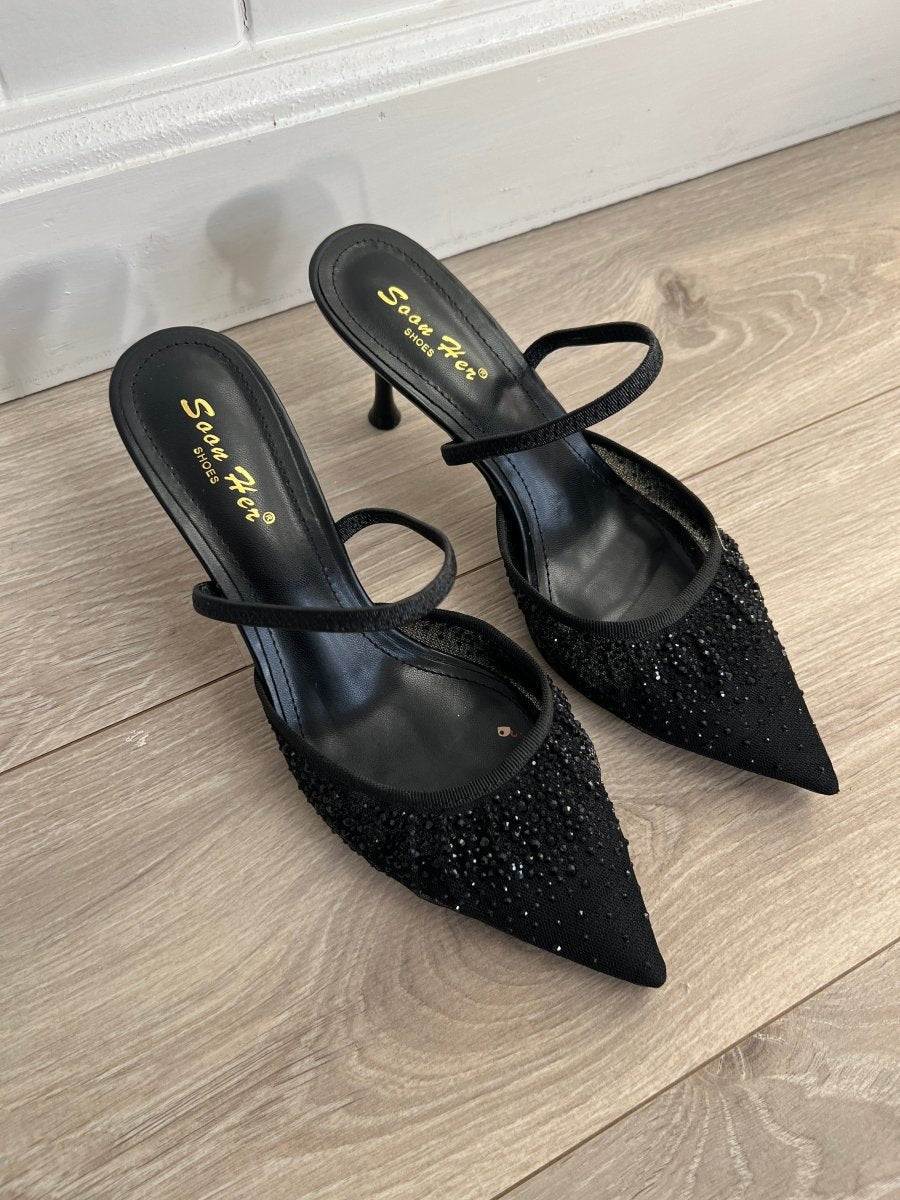 Divine black slingback heel - Aaberg DK