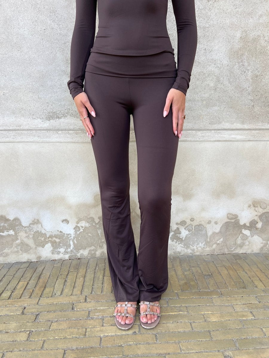 Eight Luxe fold over flared pants - Aaberg DK