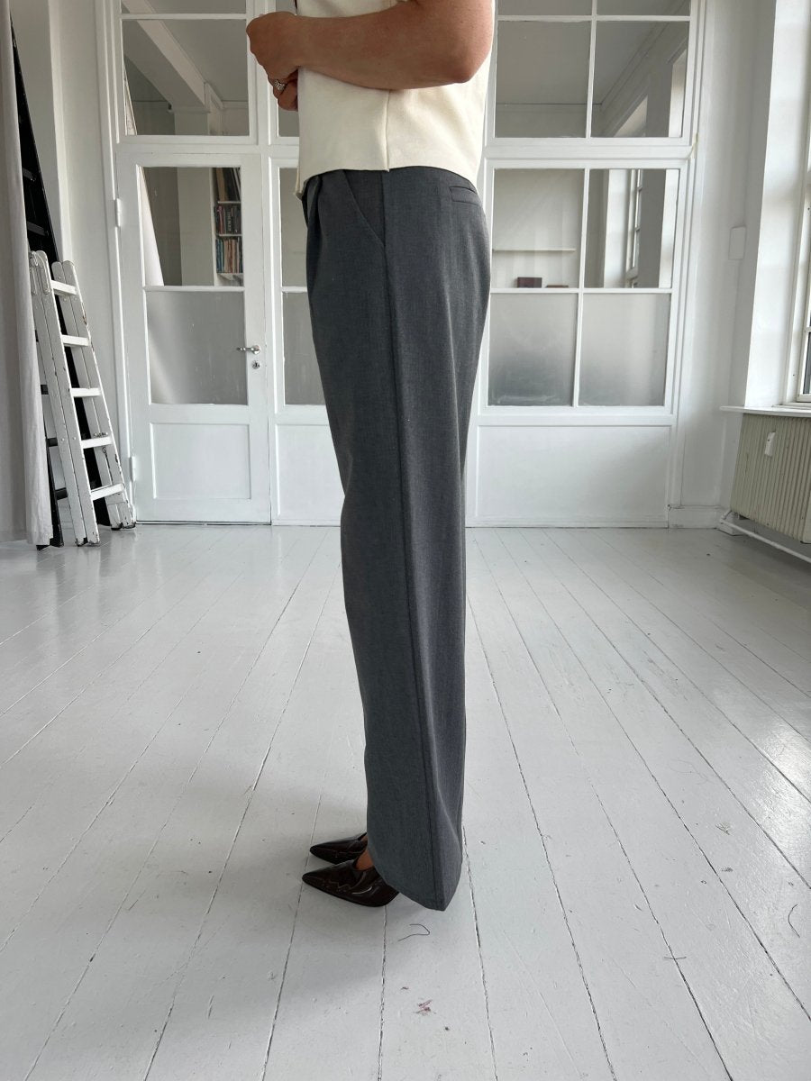 Eight Luxe grey trousers Long - Aaberg DK