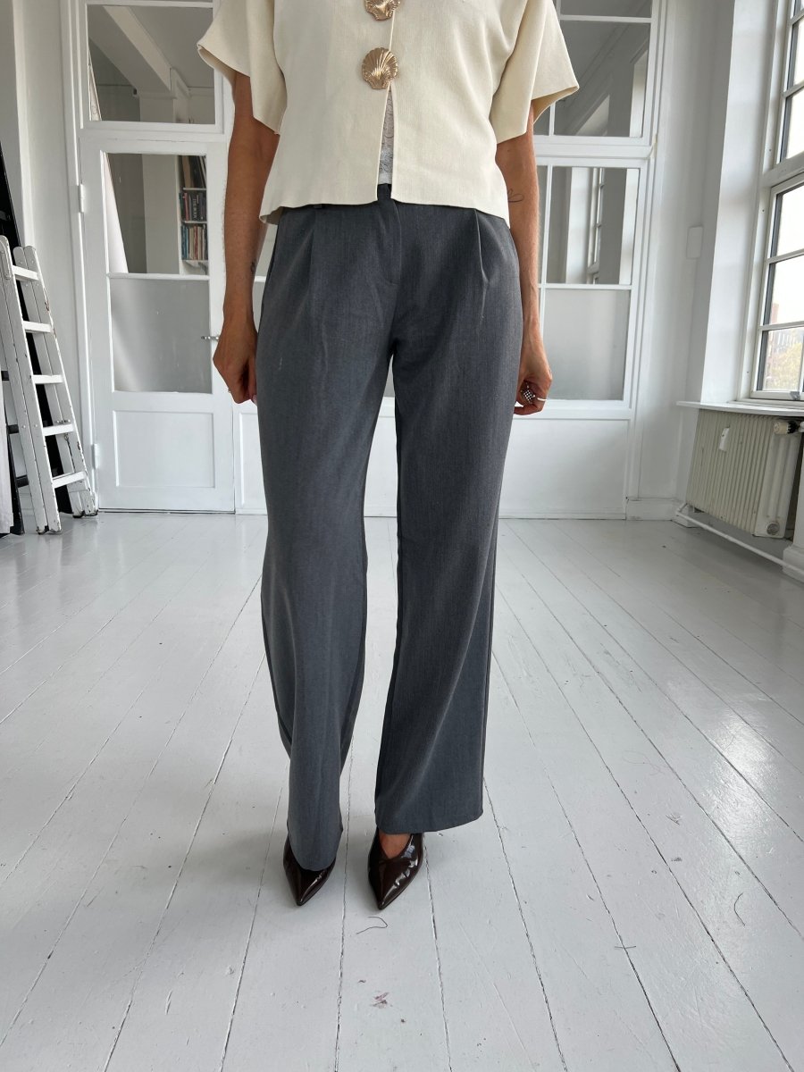 Eight Luxe grey trousers Long - Aaberg DK