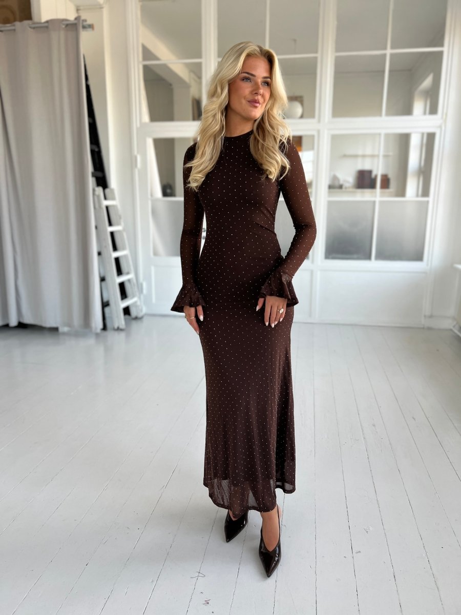 Eight luxe open back rhinestone dress - Aaberg DK