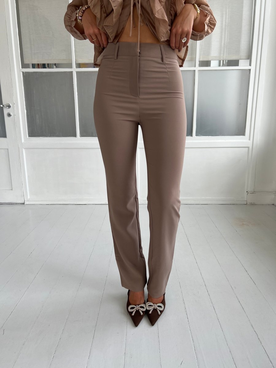 Eight Luxe taupe pants - Aaberg DK