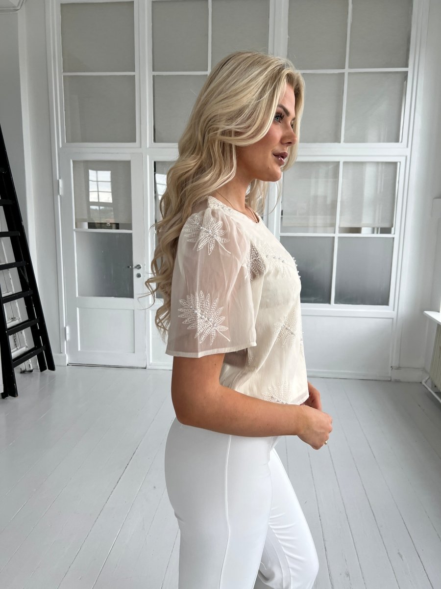 Elli beige blouse - Aaberg DK