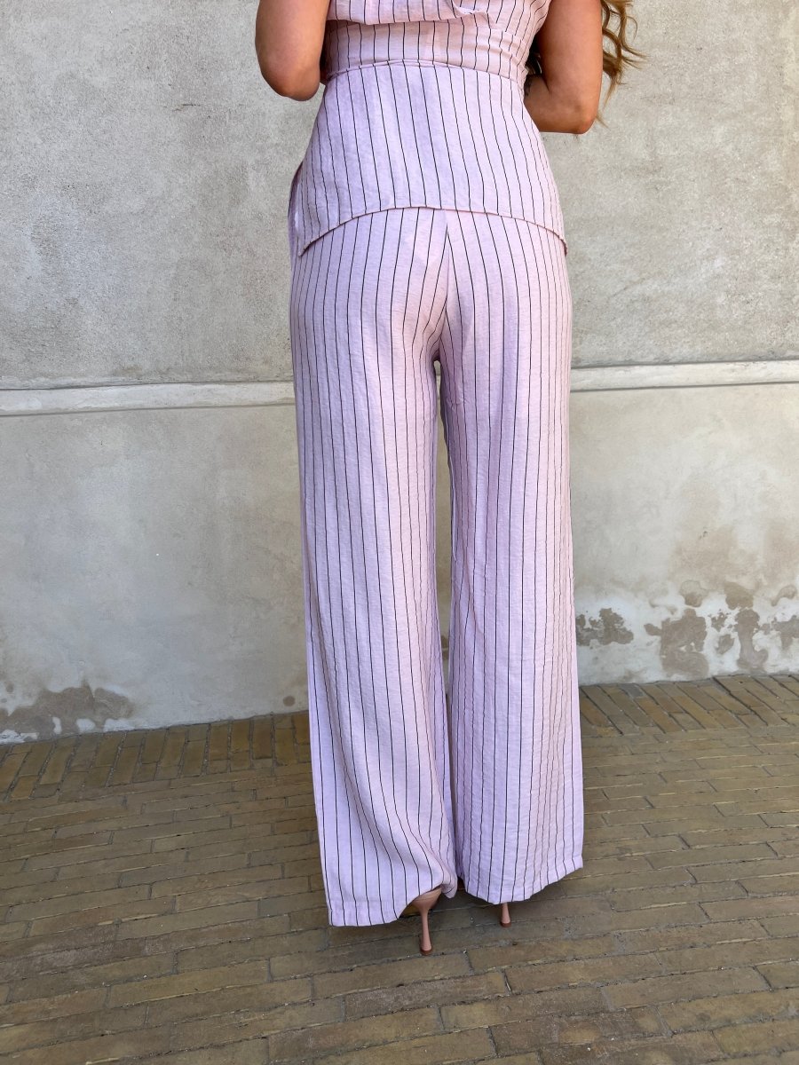 Elli striped linen pants - Aaberg DK